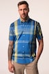 JP1880 rutete skjorte, korte ermer, buttondown-krage, modern fit, opptil 8 XL