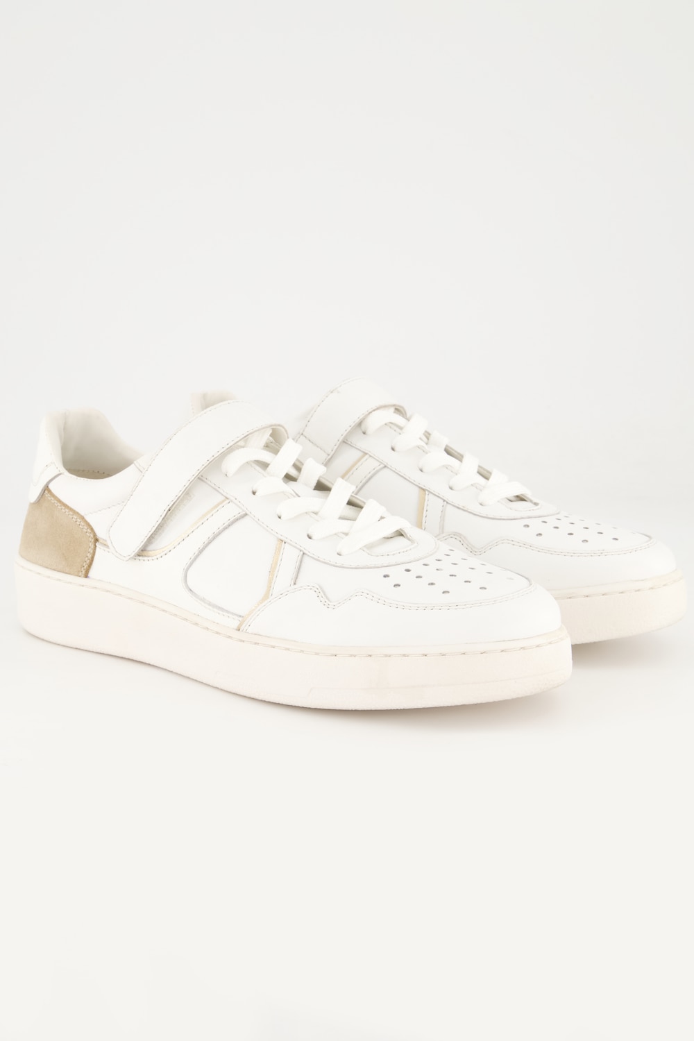 Grote Maten Leren sneakers, Dames, wit, Maat: 43, Leer, Ulla Popken