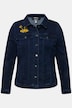 Jeansjacke, Bienen-Stickerei, Hemdkragen