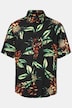 JP 1880 Hemd, Halbarm, Viskose, tropischer Print, Buttondown-Kragen, Modern Fit, bis 8 XL