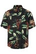 Košile JP1880, krátké rukávy, viskózy, tropický potisk, límeček s knoflíky, Modern střih, do 8XL