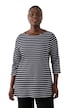 Pruhované tričko, Pima bavlna, lodičkový výstřih, 3/4 rukávy