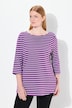 Striped Pima Cotton 3/4 Sleeve Tee