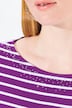 Striped Pima Cotton 3/4 Sleeve Tee