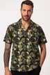 JP 1880 Leinenmix-Hemd, Halbarm, floraler Print, Cuba-Kragen, kastiger Fit, bis 8 XL