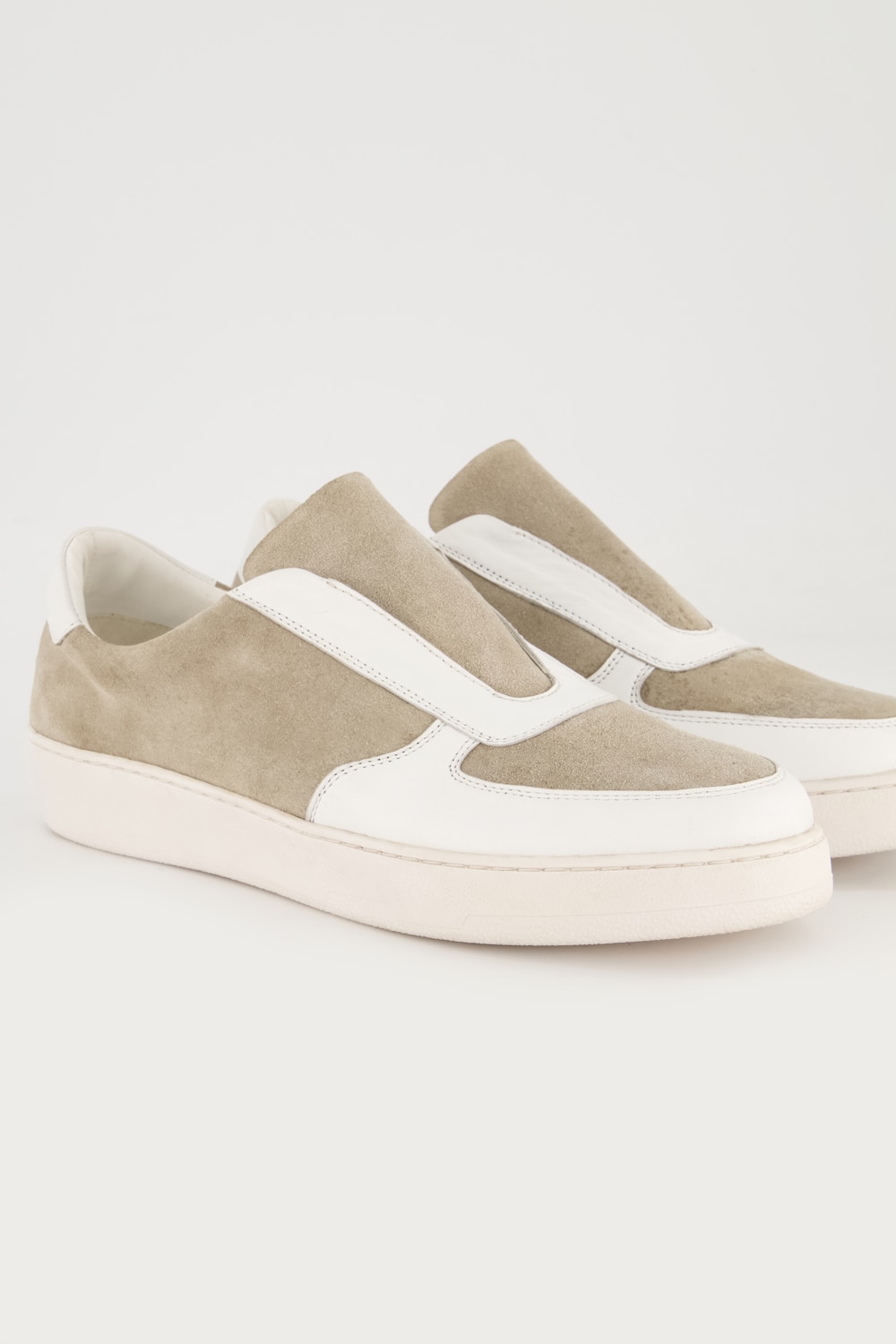 Slip-On-Sneaker, Damen, beige, Größe: 44, Leder, Ulla Popken