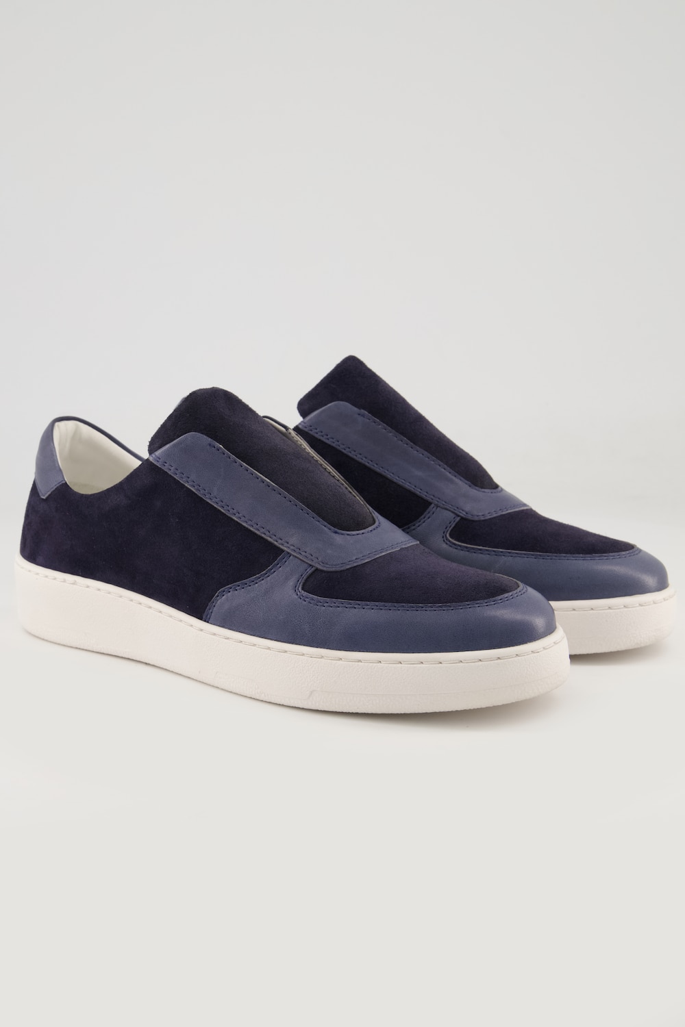 Slip-On-Sneaker, Damen, blau, Größe: 41, Leder, Ulla Popken