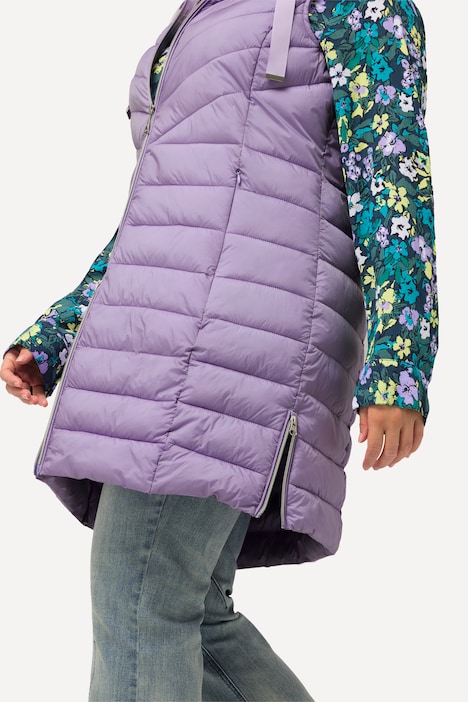 Ulla Popken Gilet Lungo Teddy Smanicato Con Cappuccio E Doppia Zip – Modello 831544 – Morbidissimo Pile, Tasche Con Zip
