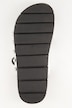 Leren sandalen, echt leer, goudkleurige studs, plateauzool