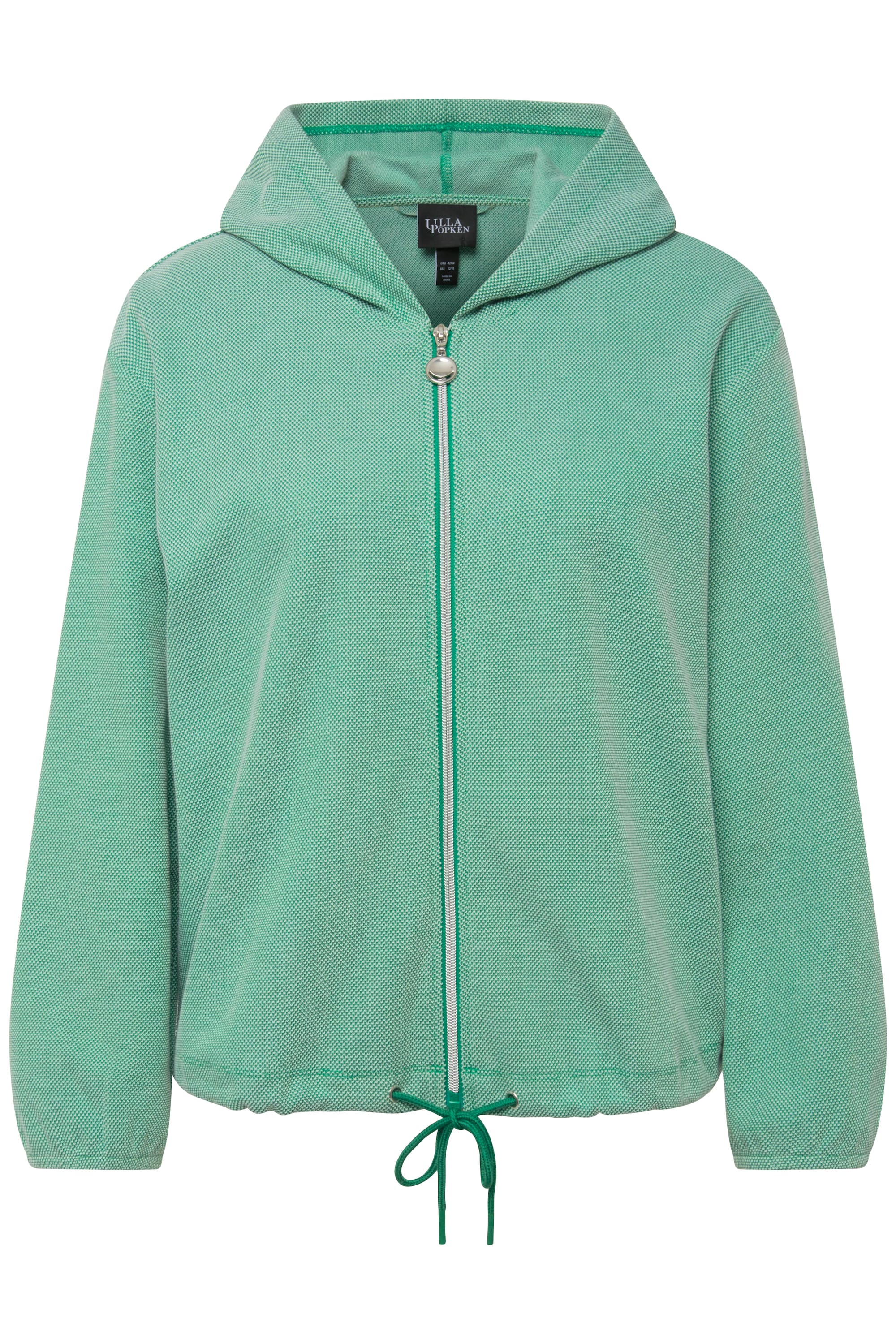 Ulla Popken Damen große Größen Hoodie Jacke Sweat Struktur Tunnelzug