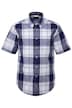 Kostkovaná košile JP1880, kolekce tradiční módy, krátké rukávy, límeček s knoflíky, Modern střih, do 8XL