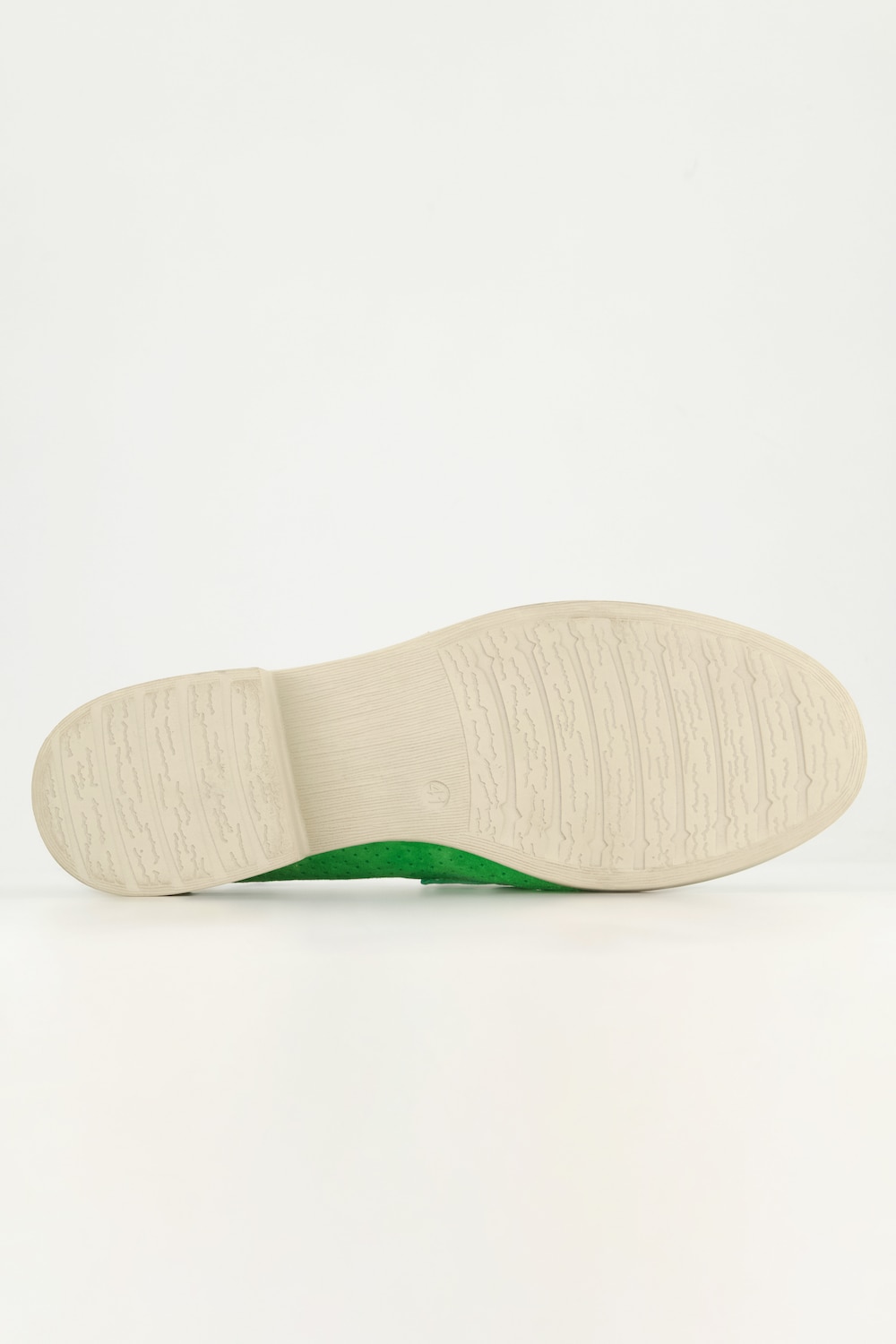 Stora storlekar Skinnloafers i mocka med textilfoder, Dam, grön, storlek: 39, Läder, Ulla Popken