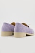 Leder-Loafer, Veloursleder, Textilfutter, Blockabsatz