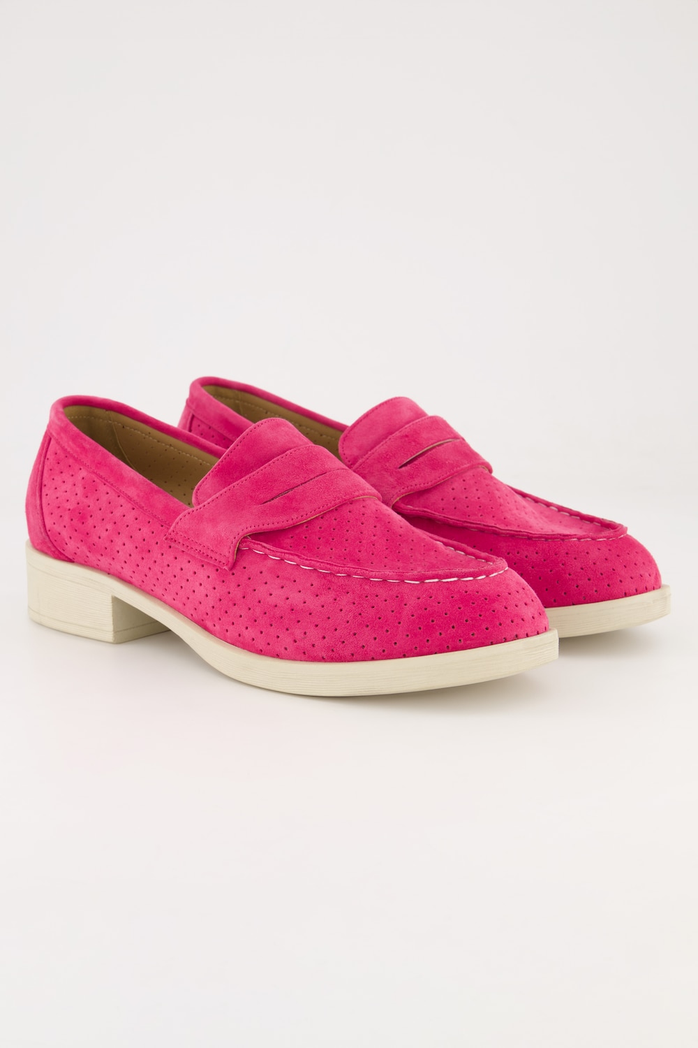 Leder-Loafer, Damen, rosa, Größe: 39, Leder, Ulla Popken