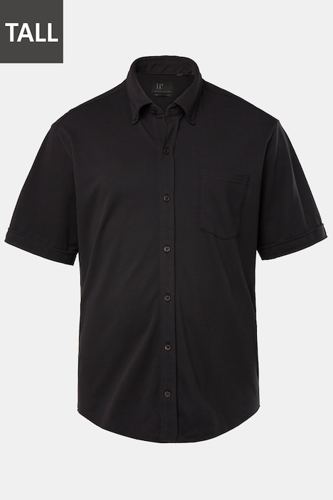 JP1880 piqué overhemd, FLEXNAMIC®, korte mouw, buttondown-kraag, moderne pasvorm, tot 8XL