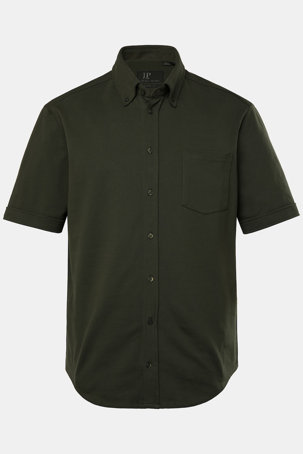 JP 1880 Piqué-Hemd, FLEXNAMIC®, Halbarm, Buttondown-Kragen, Modern Fit, bis 8 XL