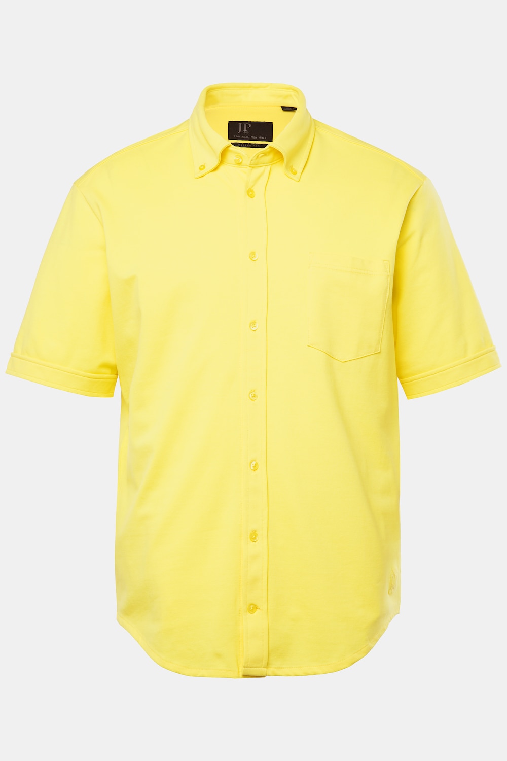 Overhemd van piqué, FLEXNAMIC®, korte mouwen, buttondown-kraag, moderne pasvorm, tot 8XL