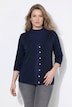 Strickjacke, V-Ausschnitt, 3/4-Arm, Biobaumwolle