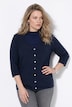 Strickjacke, V-Ausschnitt, 3/4-Arm, Biobaumwolle