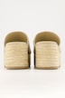 Leren sandalen, echt leer, plateauzool met een gevlochten look