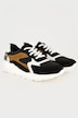 Leder-Sneaker, Colormix, Fersen-Print, Weite H