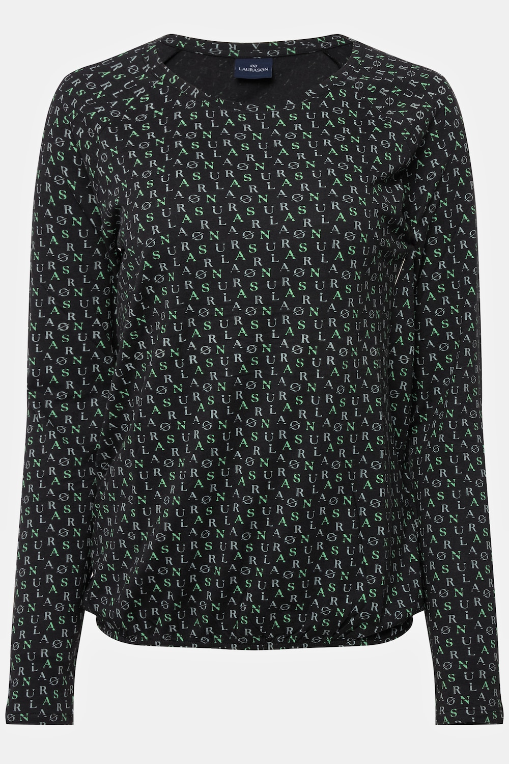 Stora storlekar T-shirt, Dam, grön, storlek: L, Syntetfibrer/Bomull, LAURASON