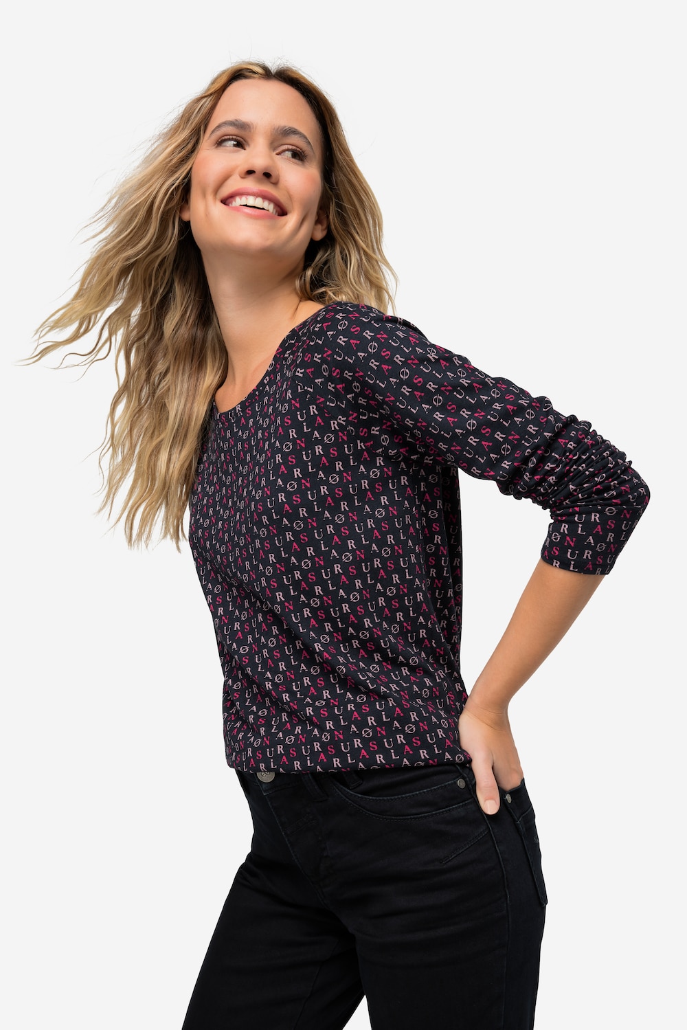 Große Größen T-Shirt, Damen, rosa, Größe: XL, Baumwolle/Synthetische Fasern, LAURASON