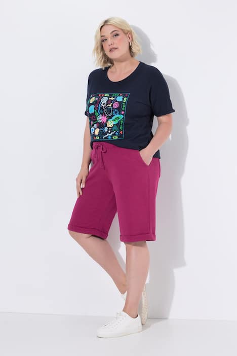 Sweatshorts Mary, weites, gerades Bein, Elastikbund