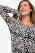 T-shirt, all-over print, ronde hals, lange mouw, ECOTEX