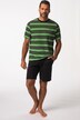 JP1880-nattdrakt, hjemmeklær, kort todelt antrekk, vannrett stripet T-skjorte, shorts, opptil 8 XL