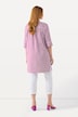 Longbluse, Streifen, A-Linie, Hemdkragen, 3/4-Arm