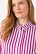 Longbluse, Streifen, A-Linie, Hemdkragen, 3/4-Arm