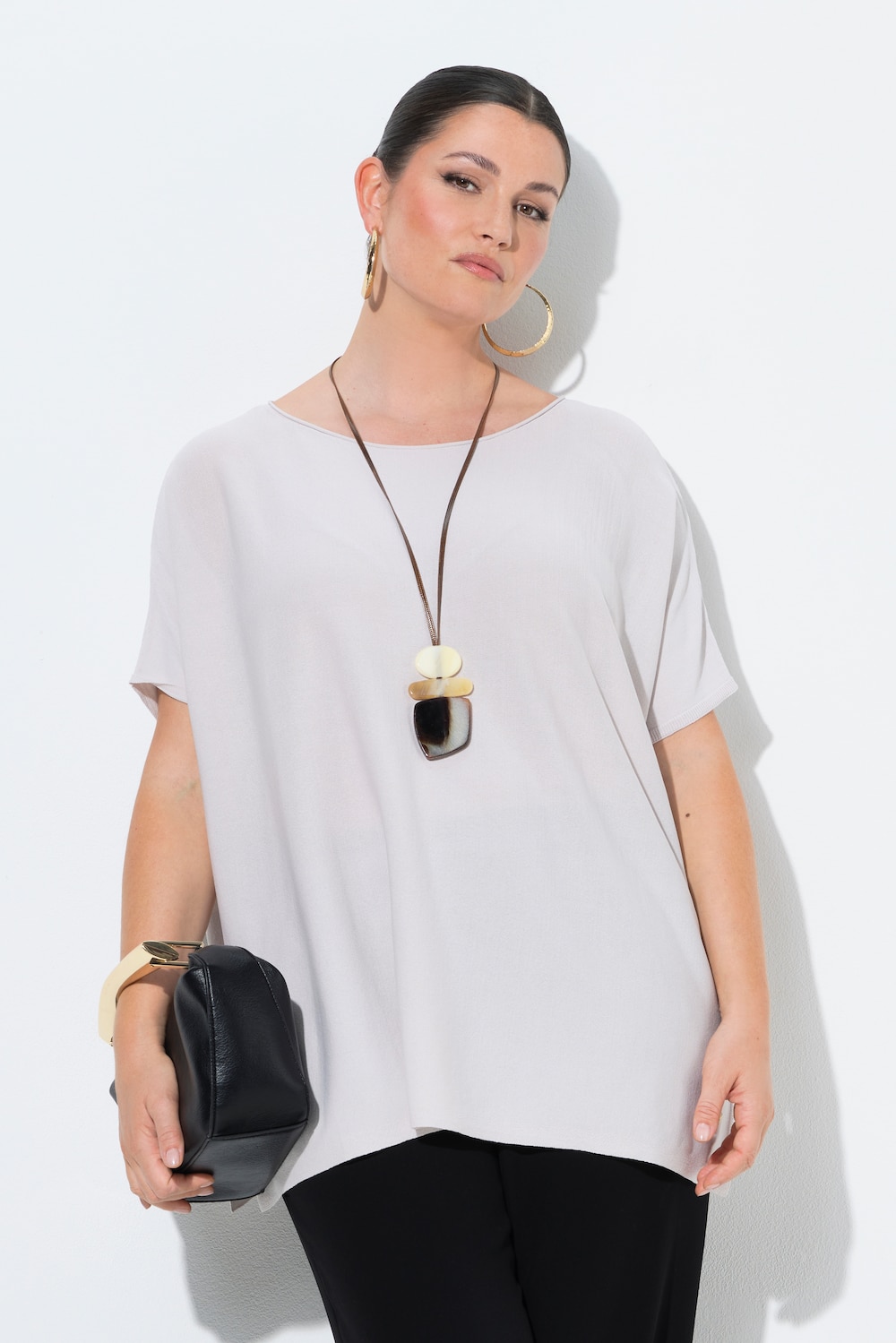 Pullover, oversized, U-Boot-Ausschnitt, Fledermausarm