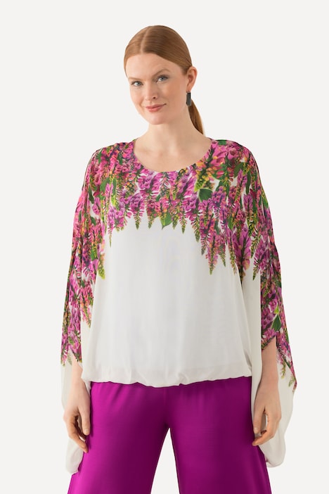 Wisteria Draped Chiffon Blouse