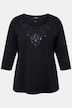 Cutout Neckline 3/4 Sleeve Tee