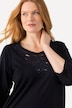 Cutout Neckline 3/4 Sleeve Tee