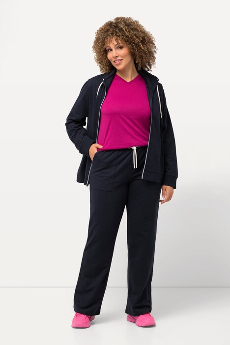 Pantalon De Yoga Femme - Taille Haute - Jambe Droite Extensible - Avec Poches - Couleur Unie Confort