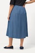 Lyocell rok, jeans-look, A-lijn, zoomsplit
