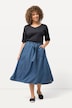 Lyocell rok, jeans-look, A-lijn, zoomsplit
