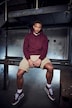 Bermuda cargo STHUGE en molleton, avec taille élastique. Coupe Relaxed Fit. Jusqu'au 8XL.