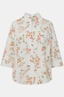 Bluse, Blüten, Kelchkragen, 3/4-Arm