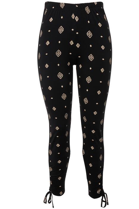 Legíny, kosočtverce, stuha na lemu, úzké nohavice, biobavlna