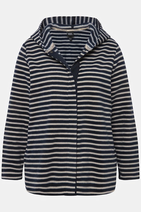 Striped Fleece Hooded Jacket | Fleece jackets | Sweatshirts