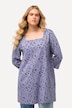 Paisley 3/4 Sleeve Square Neck Tunic Tee
