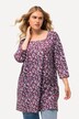 Paisley 3/4 Sleeve Square Neck Tunic Tee