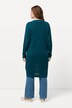 Chaqueta larga de punto, forma abierta, ajour, algodón bio