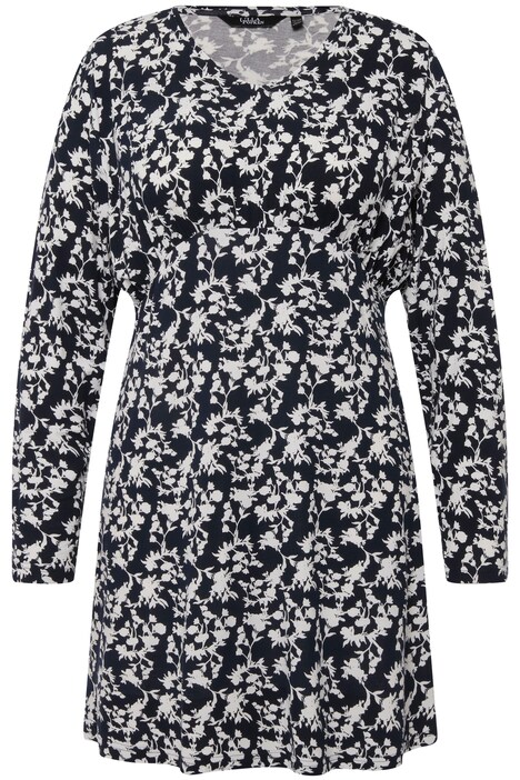 Tunika, ozdobné sklady, výstřih do V, dlouhé rukávy