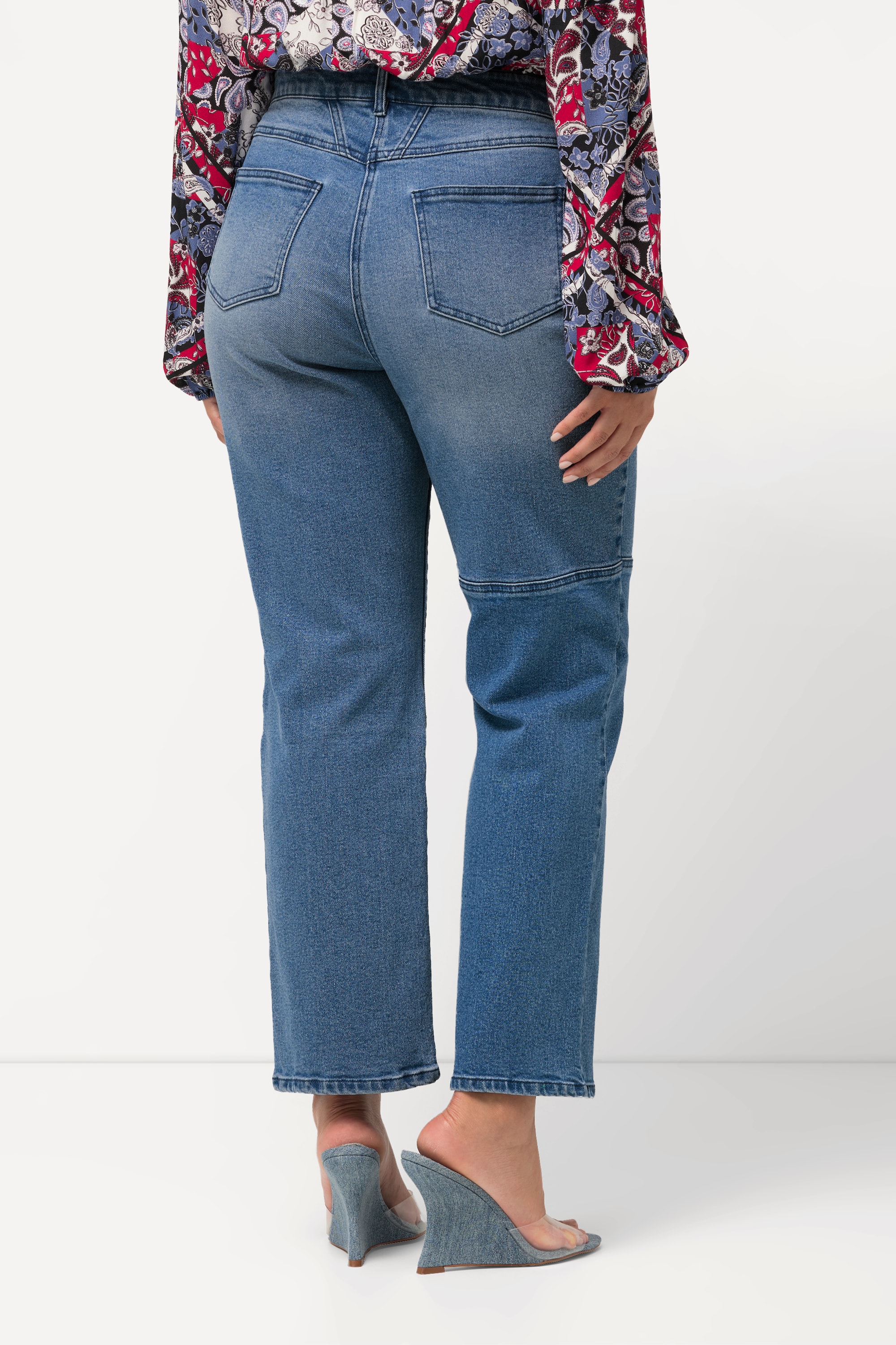 Ulla Popken Damen große Größen Jeans Mandy Patchlook Schmucknhte