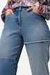 Jeans Mandy med patch-look, pyntesyning og brede ben