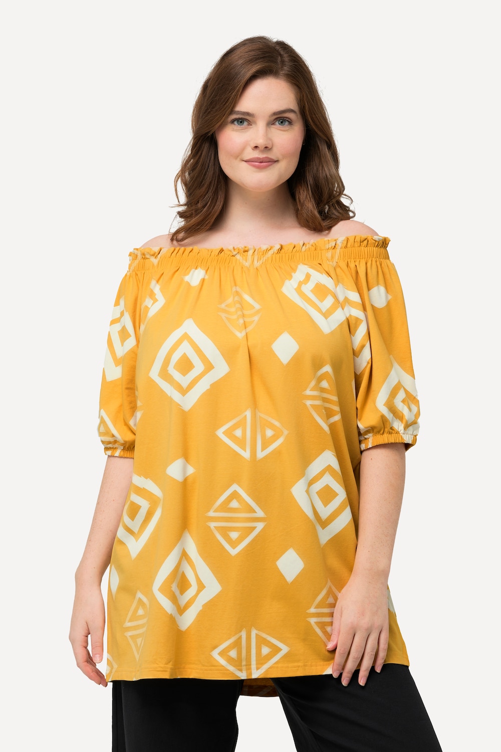 Große Größen T-Shirt, Damen, gelb, Größe: 42/44, Baumwolle, Ulla Popken